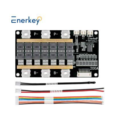 Chine Enerkey 6S 24V 200A PCB BMS Protection Board Pour 6 Pack 18650 Lifepo4 Cellule de batterie Pour la lumière solaire à vendre