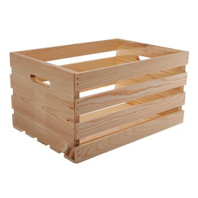 China Europe Wholesale Customized Cheap Natural Strong Wooden Crates For Unfinished Storage for sale