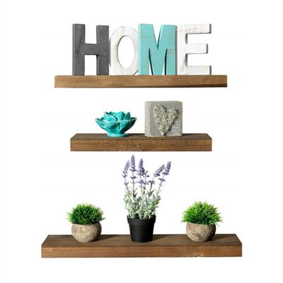 China Wholesale Adjustable Rustic Farmhouse 3 Tier Large Wall Mounted Driftwood Shelves (Other) for sale