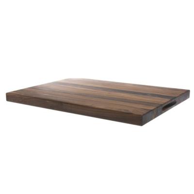 China Sustainable Restaurant Decor Countertop Reversible Black Walnut Cutting Board End Grain With Handle for sale