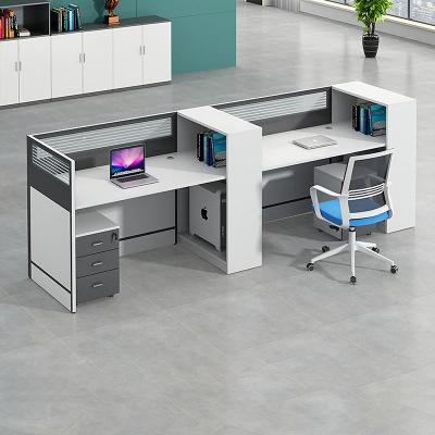 China Mesa De Oficina Manager Business Desktop Extendable 2 Person Workstation Office Furniture Table Combination Staff Office Desk for sale