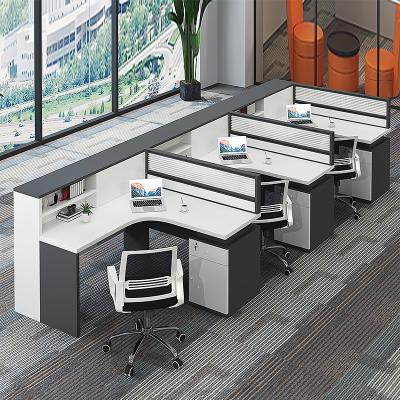 China Expandable Commercial Furniture White Luxury Executive Office Workstation Manager Tables Modern Modular Staff Computer Desk for sale