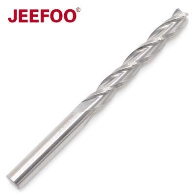 China 3.175*22 Cutting Three Flutes Spiral Engraving Cutters Drill Bits Carbide Tool Bits For Carving Wood CNC Router Machine for sale