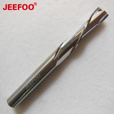 China Cutting Trim 6*22 Solid Carbide Flush Two Splines Spiral Down Cut Out Tools for sale