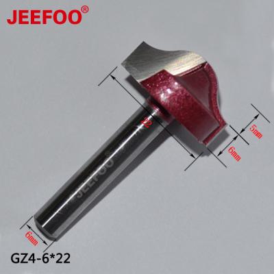 China Cutting 6*22 Degree V Shape Milling Cutters, CNC Router Bits, 3D Wood Engraving Tools Carving Cutting Machine for sale