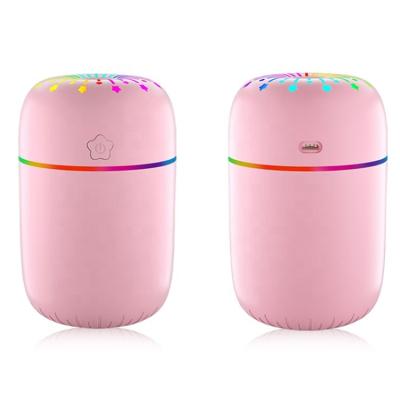 China Car OEM Home Appliances Romantic Color Led Lamp USB Humidifier 300ml Cute Cool Mist Aroma Air Diffuser for sale