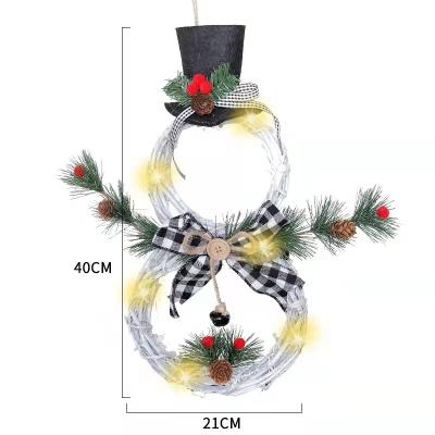 China Best Wishes Hand Made Environmental Protection Christmas Wreath Christmas Vine Green Circle For Decoration for sale