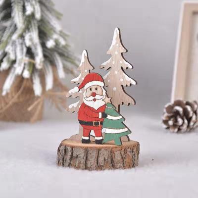 China New Products Hand Made Xmas Christmas Gifts Happy New Year Insti Christmas Tree Wooden Table Decoration for sale