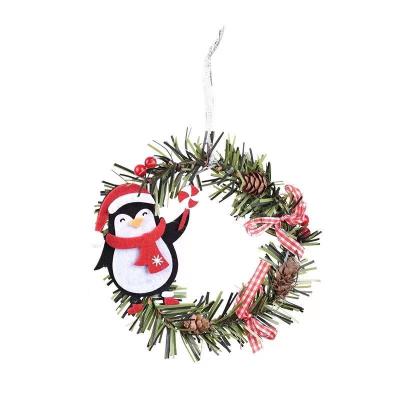 China Handcrafted Christmas Decorations Christmas Wreath Gifts Best Wishes For Girls Christmas Tree Pinecone Pendant for sale