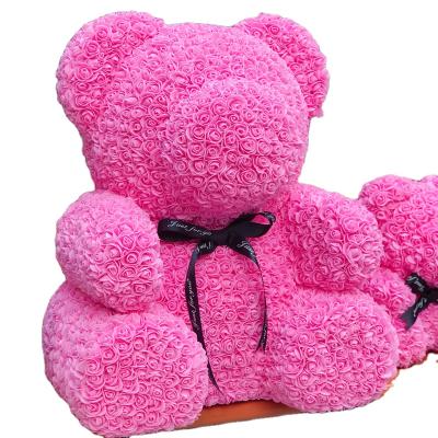 China Artificial Wholesale Drop Shipping Large 70 Cm Teddy Rose White Red Purple Bear For Valentine's Day for sale