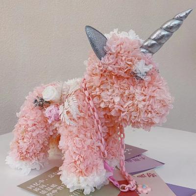 China Wholesale Pe Hydrangea Unicorn For Celebration Wedding Girlfriend Decorative Foam Preserved Mothers Day Hand Made Supply Wholesale for sale