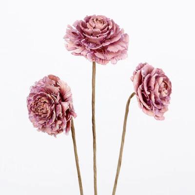 China Wholesale Natural Factory Handmade Dried Roses Hand Made Dried Flowers Wood Rose for sale