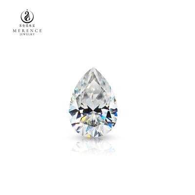 China Jewelry Making Merence Jewelry Wholesale Gems Def White Pear Moissanite Stone Loose Cut Pear Shape Moissanite for sale