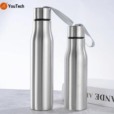 China 500ml/1000ml Stainless Steel Stocked Water Bottle With Handle Portable Hot Cold Water Bottle For Sports Cycling Travel for sale