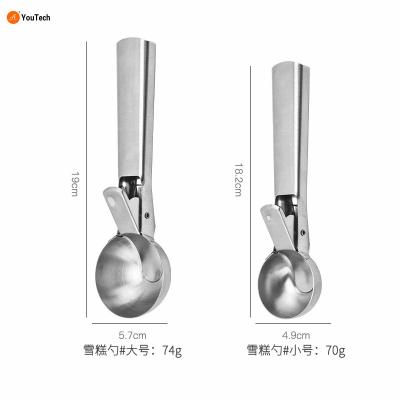 China Viable Multifunctional Multi-Function Ice Cream Scoops Stainless Steel Fruit Watermelon Scoop Scoop Household Ice Cream Tools for sale