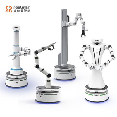 China New Realman two arm smart humanoid robot service with AGV 6 axis cobot intelligent restaurant service robot like human for sale