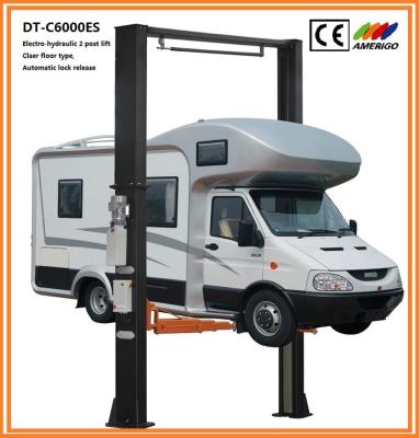 China Amerigo CE Certified Overhead Electro-Hydraulic Post 2 Car Lift 60000kg for sale