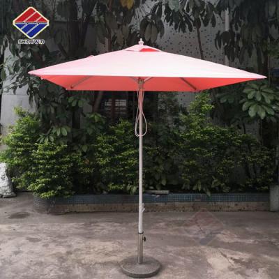 China Modern Aluminum Outdoor Umbrella with 4 Seater Sides for Patio Cafe Market Restaurant Hotel Sun Beach Garden for sale