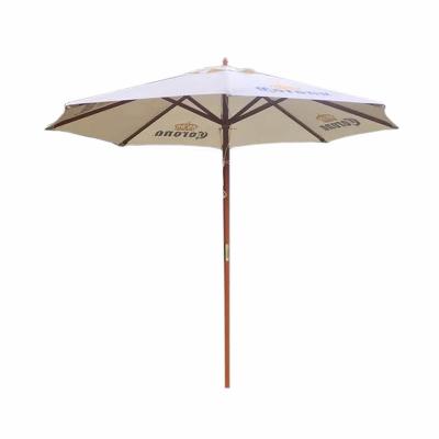 China Modern Outdoor Wooden Umbrella with Octagonal 8 Panels for Garden Sun Shade Cafe Restaurant Beach Beer Drink for sale