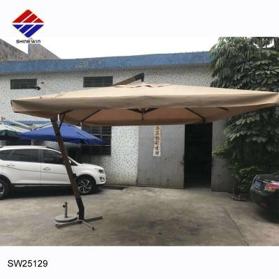 China Patio\garden\outdoor cantilever umbrella\hotel\beach outdoor patio quality with crank opening for coffee shop hotel beer garden for sale