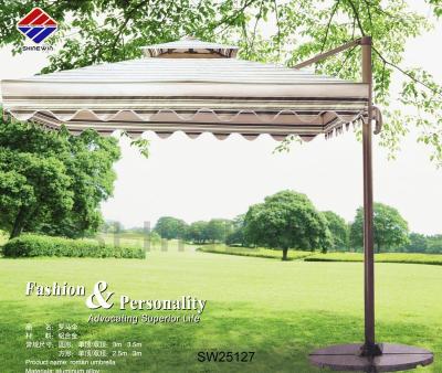 China Patio\Garden\Hotel\Beach Quality Outdoor Cantilever Hanging Umbrella with Crank Opening for Cafe Cafe Hotel Beer for sale