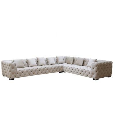 China Sofa Bed Premium Quality Living Room Sectional Sofa With Button Tufted Seats For Club Restaurant Hotel Apartment Home Furniture for sale