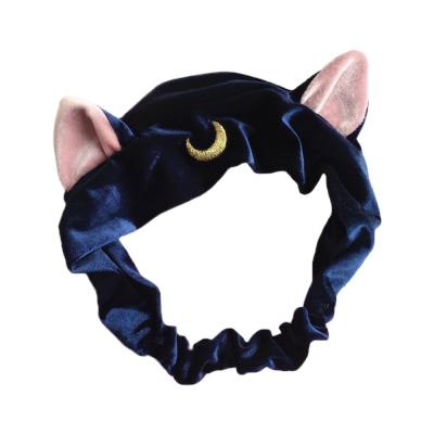 China Cute Face Cat Ears Hairband Portable Korean Female Hair Accessories Women Sports Makeup Washing Wash for sale