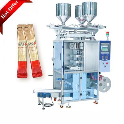 China Full Automatic 2/4/6 Lanes Beverage Stick Multi Lane Sachet Ketchup Stick Bag Packing Machine for sale