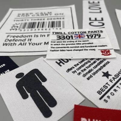 중국 Best Selling Custom Washable Satin Shirt Labels Printed Garment Accessories Woven Label With Factory Price 판매용