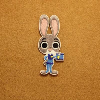 중국 3D Bunny Embroidery Patch Iron On High Quantity Apparel Patch Custom Personalized 판매용