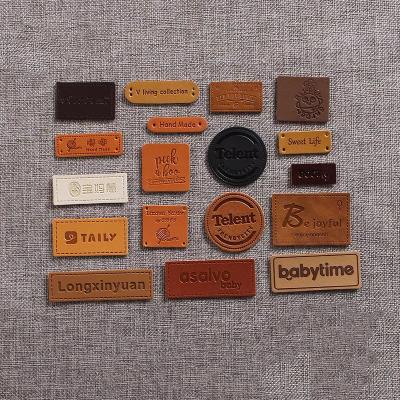 中国 Wholesale Custom Leather Patch Washable Beanie Leather Patch Leather Repair Taggs For Clothing 販売のため