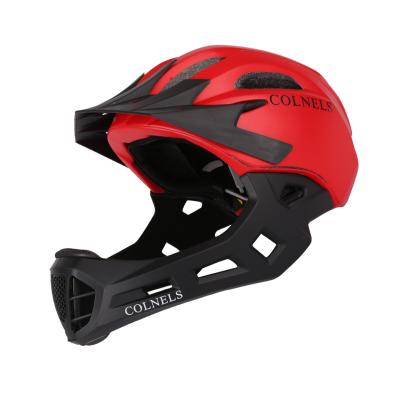 China OEM Recycling Bike Helmet Logo Supported Red And Black MTB Helmet Face Full Chin-Protected 13 Inclined Breathable Ducts MTB Helmet for sale