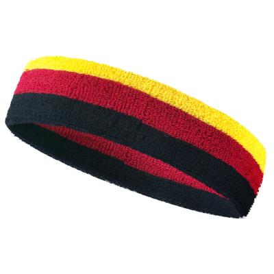 China Outdoor Sports Terry Cloth Elasticity Sweatb Sports Headband Safety Adjustable Unisex Elastic Protector Band Hair Support Sweatband for sale