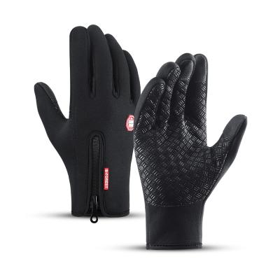 China Hand Waterproof Warm Bike Exercise Fabric Recycling Cycling Gloves With Finger Non-slip Design Touch Screen Gel Silicone Sports Riding Gloves for sale