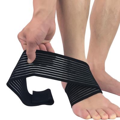 China High Quality Sport Safety Sport Ankle Brace Support Sleeve Lace Up Adjustable Compression Ankle Support Injury Protection Pain Relief Ankle Brace Support for sale