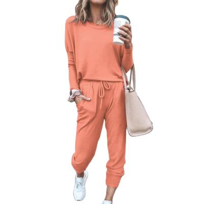 China SUGAR Wholesale Manufacturer Ladies Apparel Breathable Two Piece Set Jogging Long Sleeve Sweatshirt Women Plain Tracksuit Suit for sale