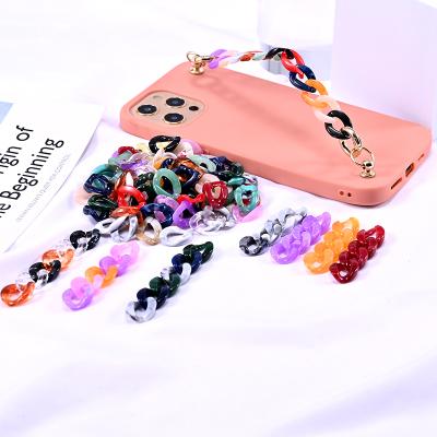 China 17.7*13mm Acrylic Chain Buckle DIY Acrylic Plastic Accessories For Lady Bag Mobile Phone Case Glass Chain Accessories Wholesale for sale