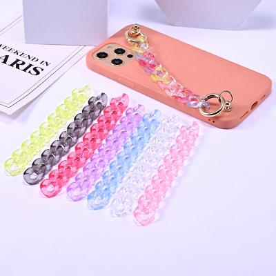 China 21.8*16mm Acrylic Chain Buckle DIY Acrylic Plastic Accessories For Lady Bag Mobile Phone Case Glass Chain Accessories Wholesale for sale