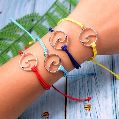 China Trendy Friendship Wave Ocean Girl Trendy Bracelet For Women Bohemian Chic Armband Beach Waterproof Jewelry for sale