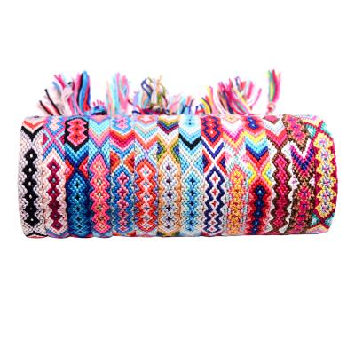 China TRENDY Handmade Friendship Bracelets For Women Fashion Woven Braided Boho Weave Pulserase Femme for sale