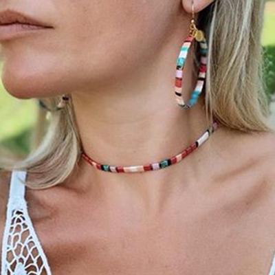 China TRENDY Miyuki Tila Beads Bracelet Boho Stud Earrings Shape Headscarf For Women Handmade Aretes Female Jewelry Set for sale