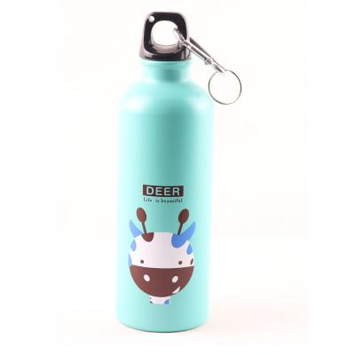 China Sustainable New Arrival Eco-Friendly Metal Aluminum Sports Water Bottle Cartoon Design for sale