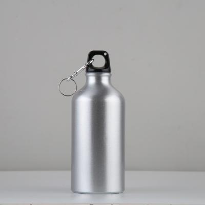 China Factory Direct Viable Silver Color Sports Aluminum Bottle With Ring Rope for sale