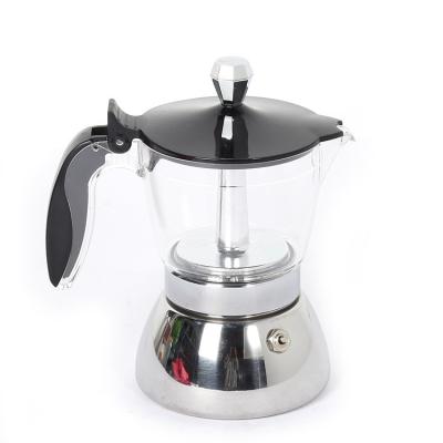 China Viable Coffee Mocha Pot Stove Top Maker Tool Easy Clean Latte for Home Office Coffee and Tea Tools for sale