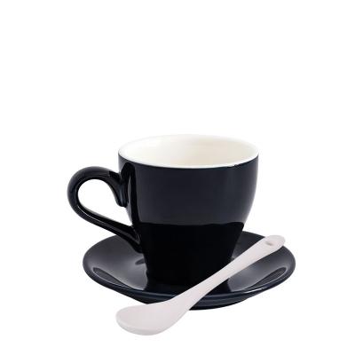 China Disposable Color Glazed Ceramic Single Cup European Coffee Cup Espresso Cup 280ml for sale