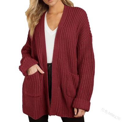 China Breathable Loose Cardigan Women Sheath Long Knitted Sweaters 2021 Ladies Autumn Casual Streetwear Oversized Elegant Solid Color Cardigans for sale