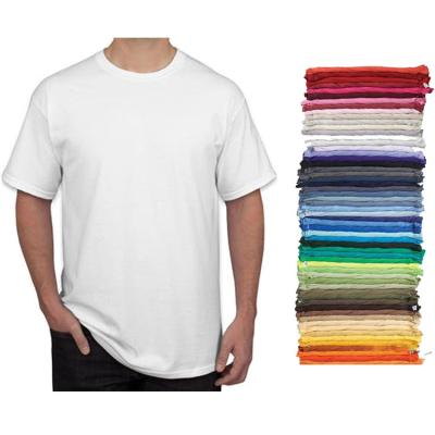 China HG6300 Anti-Wrinkle Cotton Blank Custom OEM Logo Election Campaign White Blank 100% Men's T-Shirt for sale