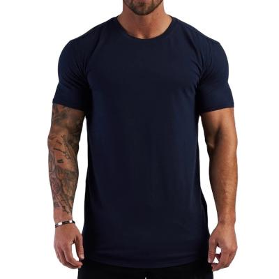 China Sportswear 95% Cotton 5% Elastane Curve Edge Men Anti-Wrinkle Shaping Muscle Fit Fitness Gym T-Shirt for sale