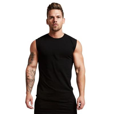 China HG1050 Wholesale Men's Gym Tank Top Bodybuilding Sleeveless T-Shirts Oversized Tank Tops Anti-Shrink Military Vest Mens for sale