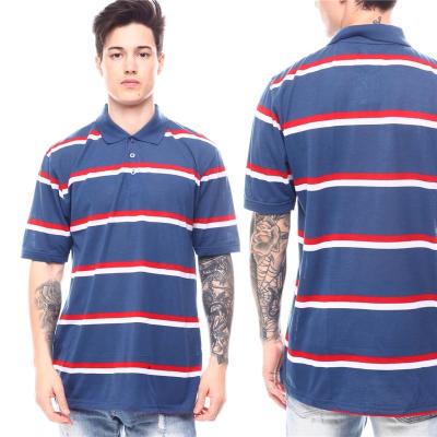 China 2021 Wholesale High Quality Anti-Shrink Stripe Logo Polo Shirt For Men Custom Made Casual From Plain for sale